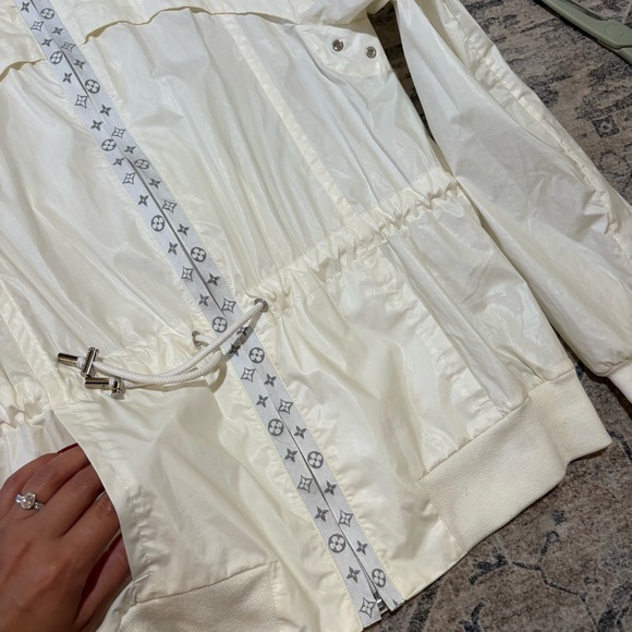 Louis Vuitton Lightweight Hooded Windbreaker Rain Jacket Cream Size 4 size S - Picture 15 of 16